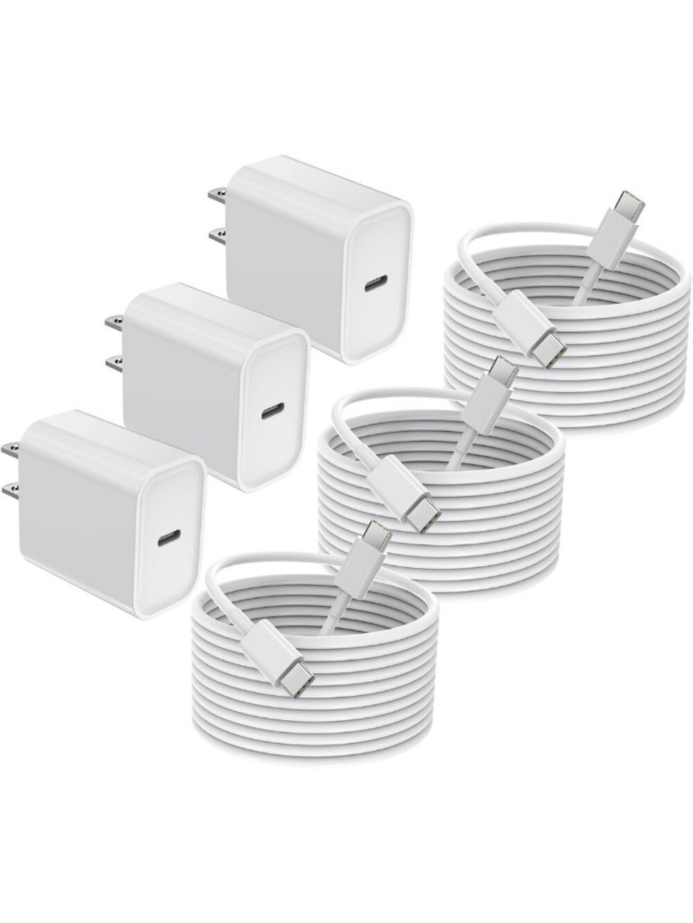 iPhone 17/16 Charger Fast Charging 20W USB C Charger Block 3Pack C Chargers